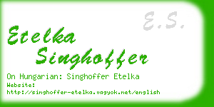 etelka singhoffer business card